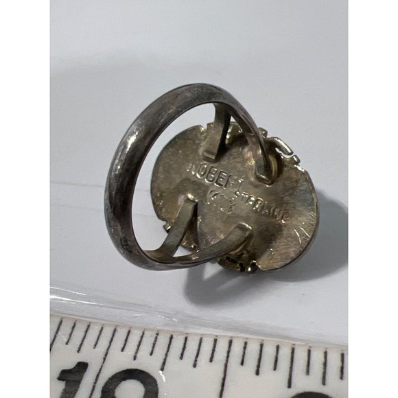 Turquoise Sterling Silver Ring Womens 6.5 Southwestern Southwest Cowboy Western - Picture 4 of 5